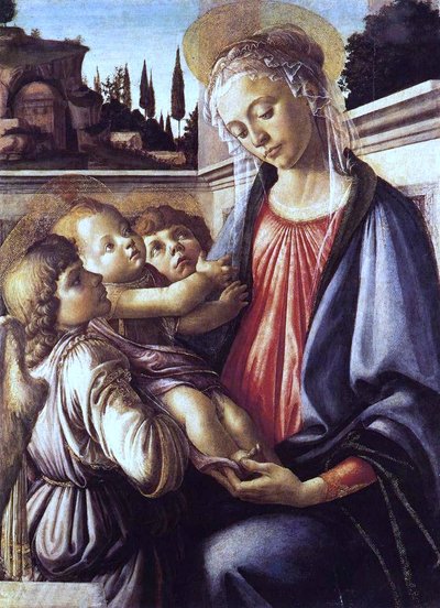マドンナと子供と二人の天使 作： Sandro Botticelli
